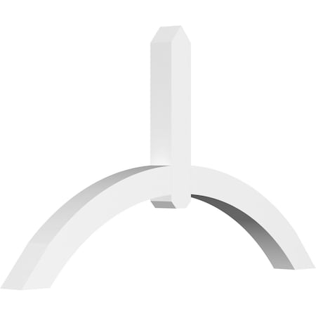 Ekena Millwork Archdale Architectural Grade PVC Gable Bracket, 60"W x 35"H x 4"D x 4"F, 14/12 Pitch GBP060X35X0404ARC00